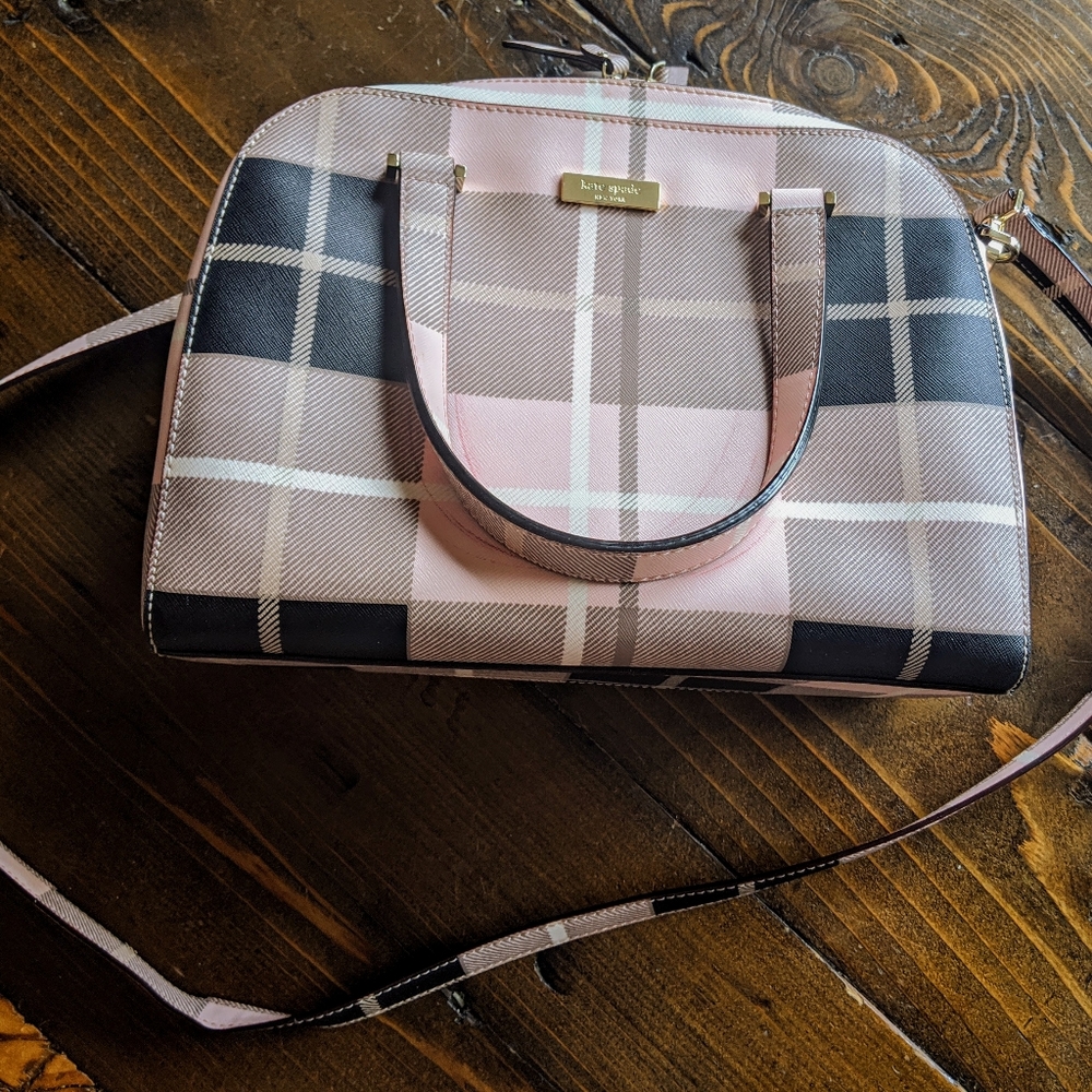 Kate Spade | Small Felix Pink Plaid Satchel